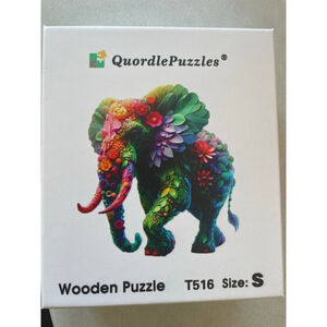 QuordlePuzzles Elephant Wooden Puzzle